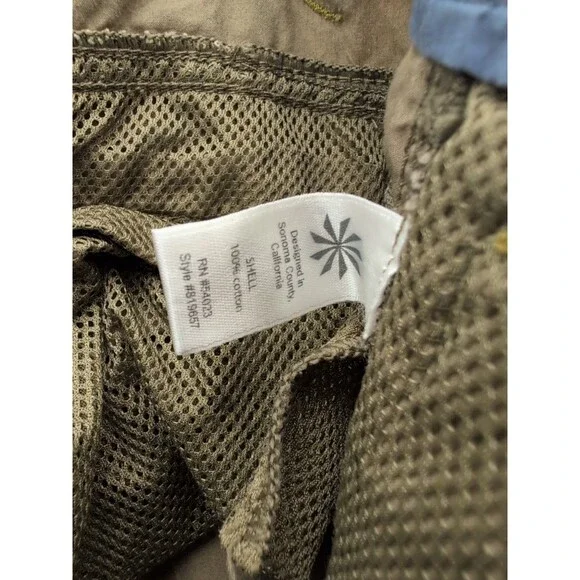 Athleta Cargo Hiking Jogger Pants Army Green Zip Pockets Size 10 Tactical Style - Picture 11 of 13